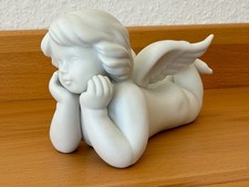 Rosenthal Porzellan Engel nachdenkend Höhe: 7 cm Länge: 14 cm