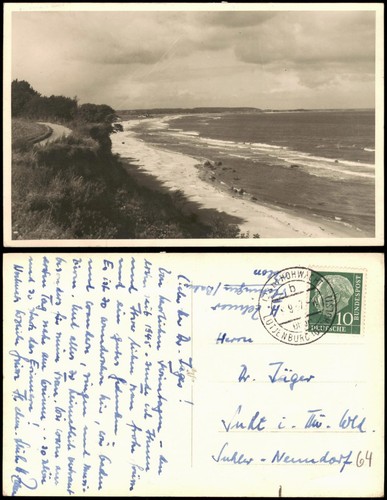 Ansichtskarte hohwacht strand - ansichtskarte,