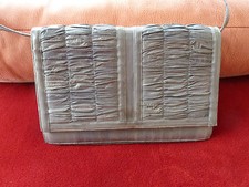 Handtasche Aalleder ( Conger ) sehr Elegant hellgrau 