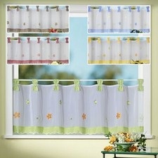 Scheibengardine Blumen