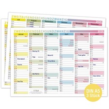 3x A5 Tafelkalender