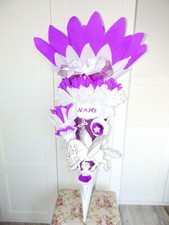 Schultüte Einhorn Zuckertüte Einhorn Mädchen mit Name Handarbeit neu