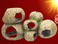 Aquarium Deko 🐟 KUGEL HÖHLEN 🐟 Terrarium Dekoration Barsche Garnelen Zubehör