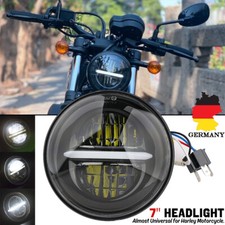 E-Geprüft 7" 50W LED Haupt Hi/Lo DRL Beam Scheinwerfer Für Harley Honda Motorrad