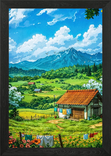 Gerahmtes wandbild anime stil - wandbild, anime-stil