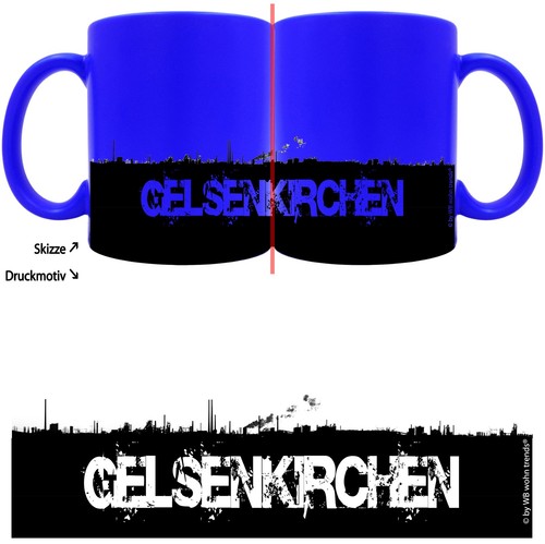 Knallige tasse mit rundum - mit,