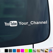 YouTube Username 2 Aufkleber Wunschtext Social Media Sticker Auto Geschenkidee