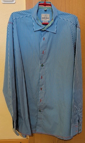 Haupt herren hemd blau l - hemd,