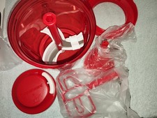 Tupperware PTS Extra Chef  Rot Neu Inkl. Aufsätze Und Rühreinsatz