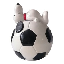 Vintage Snoopy Spardose Fußball United Feature Syndicate Peanuts Sparbüchse VTG