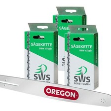 40cm Oregon Schwert Set mit 3 Sägeketten 3/8 56TG 1,3mm p.f. Husqvarna 335XPT