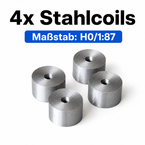 4x stahlcoils - h0, 1:87