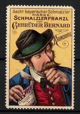 Reklamemarke schmalzlerfranzl - reklamemarke,
