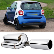 2.5" In 4" Edelstahl Auspuffblende Endrohr Auspuffrohre für SMART Fortwo 450