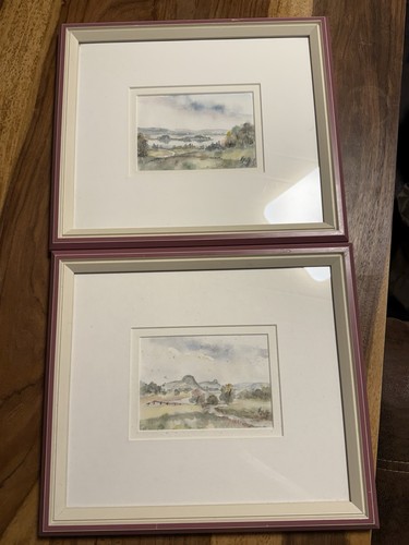 Gerahmte original aquarelle - gerahmte, original-aquarelle