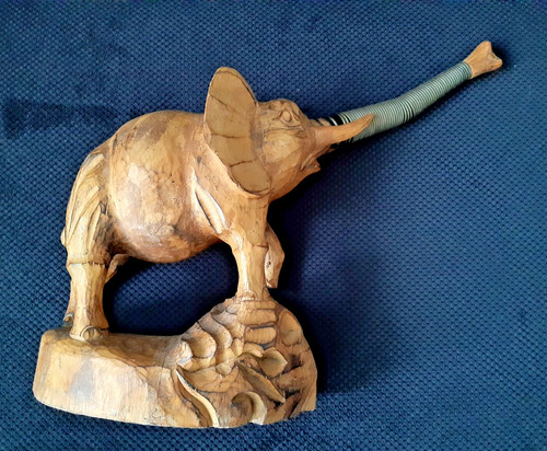 Großer deko elefant aus holz - großer,