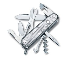 VICTORINOX Climber Offiziersmesser mittleres Taschenmesser 1.3703.T7 SilverTech
