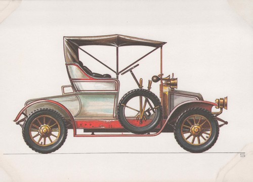 Postkarte renault voiturette - postkarte,