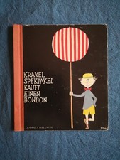 Altes besonderes Bilderbuch Krakel Spektakel kauft einen Bonbon Hellsing 1957
