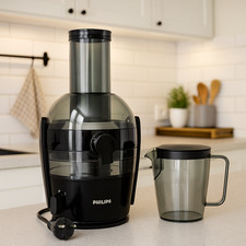 PHILIPS HR1856/70 Viva Collection Entsafter 800 Watt, Schwarz