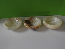 3 kleine Onyx Marmor-Schalen  schöne Farben  5 cm x2cm