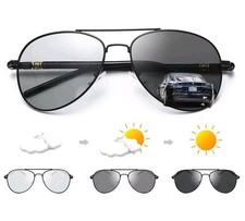 Herren Polarisierte Sonnenbrille Fahren Brille UV400 Photochrome Nachtfahrbrille
