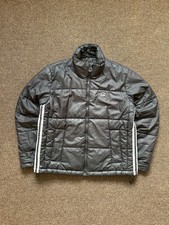 Adidas Firebird Bomberjacke Winterjacke Schwarz Weiß S 36 | Vintage Retro Y2K