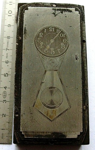 Druckplatte uhr clock - druckplatte,