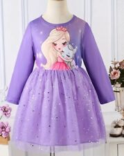Zauberhaftes lila Prinzessinnen-Kleid mit Einhorn- und Glitzer-Tüllrock,104/110