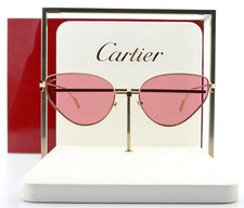 CARTIER Sonnenbrille CT0155S 003 57-19 140 C Decor Gold Red Premiere Cat Eye ML