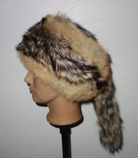 Coyote Pelz Mütze Echtfell Trapper Kappe Kojote Fellmütze Fuchs Jagd Hut Schapka