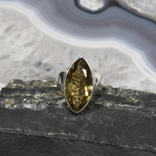 Citrin ring 925er silber - citrin,