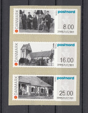 Dänemark Automatenmarken Michel-Nr.: 99 - 95 als 3er-Folienstreifen ** (842)