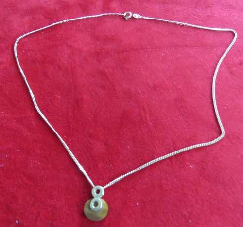 333 yellow gold curb - , necklace