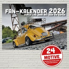 Fan Kalender 2026 - durch das Jahr mit dem VW Käfer (DinA3 quer)