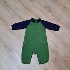 baby Gap Fleece-Overall Anzug Gr. 3-6 M 62-68 grün-blau