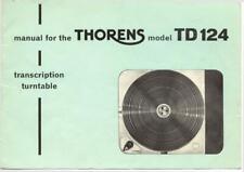 Bedienungsanleitung-Operating Instructions für Thorens TD 124 