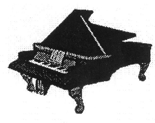 Aufkleber flügel klavier - aufkleber,