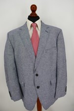 Pierre Cardin Sakko Gr.29 Baumwolle Leinen Blau Grau Neuwertiger Zustand