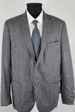 René Lezard graues Sakko Gr.56/XXL Schurwolle Baumwolle Kaschmir Top Zustand