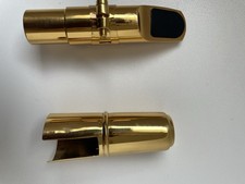 Mundstück Metall No Name Für Alt-Saxophon  Gold Bahnöffnung 6