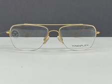 Titanflex Brille Herren Damen Gold eckig Pilot Halbrand  820741 Eschenbach
