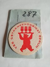 1 Stück DDR Bierdeckel, Brauerei VEB Berliner Brauereien aus Sammlung Nr. 287