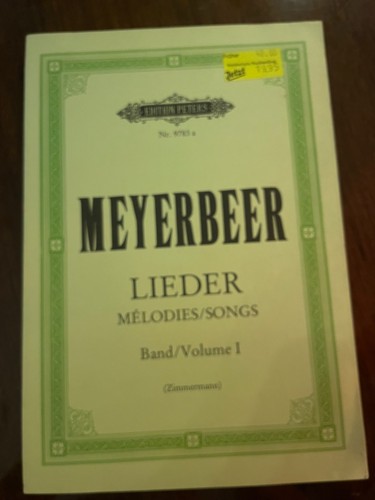 Meyerbeer lieder melodies - lieder,