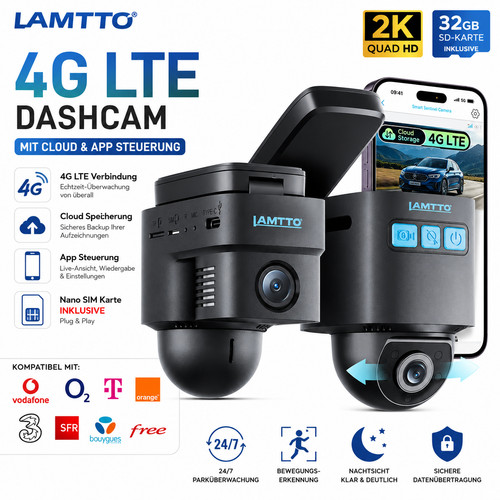 Lte gps dashcam front - gps,