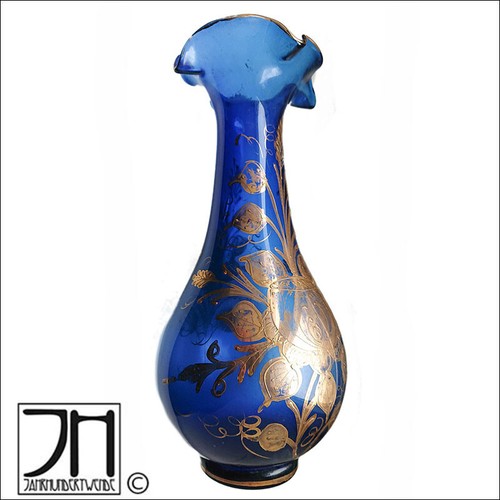 Vintage kunst glas vase - kunst,
