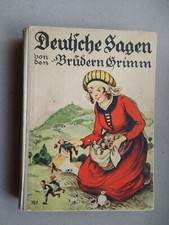 "Deutsche Sagen von den Brüdern Grimm"Bilder von Ubbelohde,Einband v. Baumgarten