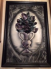 3D Lederbild - Motiv Vase mit