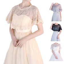 Frauen Braut Spitze Schal Halstuch Hochzeit Bolero Party Cape Tüll Achselzucken Abdeckung