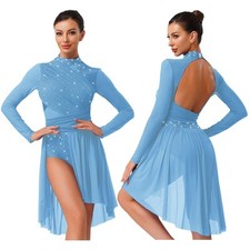 Damen Langarm Ballettkleid